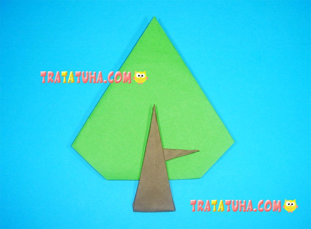 Easy origami tree