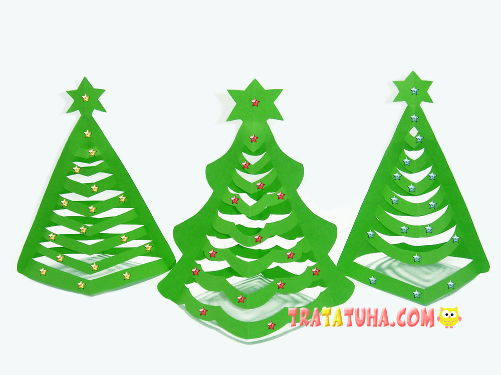 Volumetric paper Christmas tree