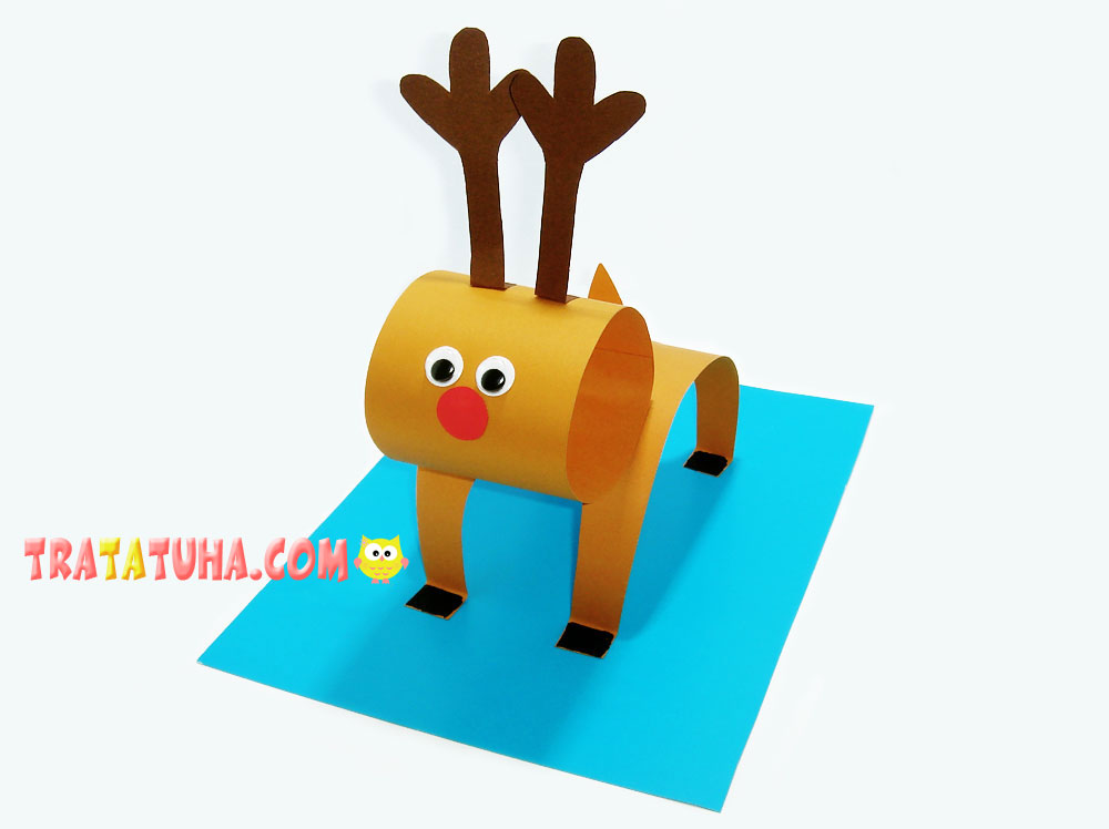 Voluminous cardboard deer