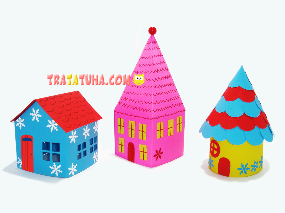 paper houses for Christmas