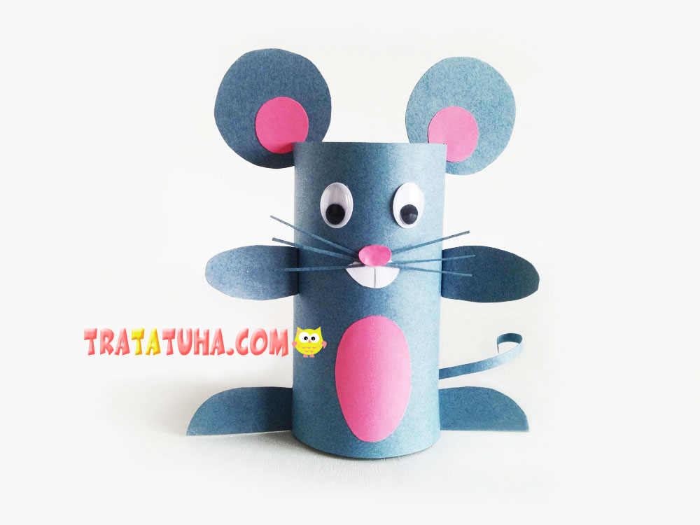 Mouse of a toilet paper roll
