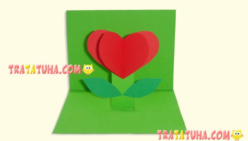 DIY Flower-Heart Greeting Card
