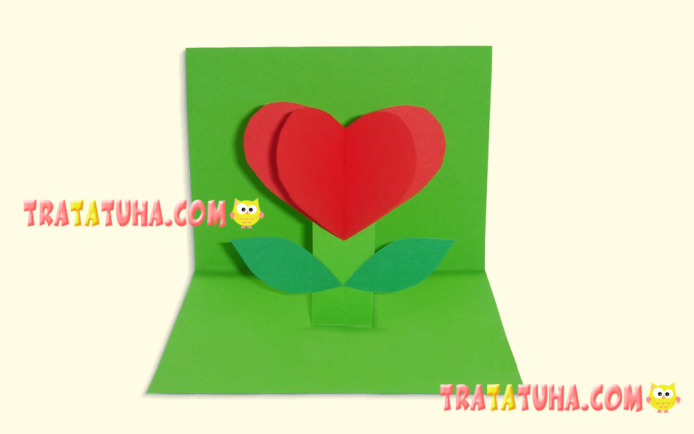 DIY Flower-Heart Greeting Card