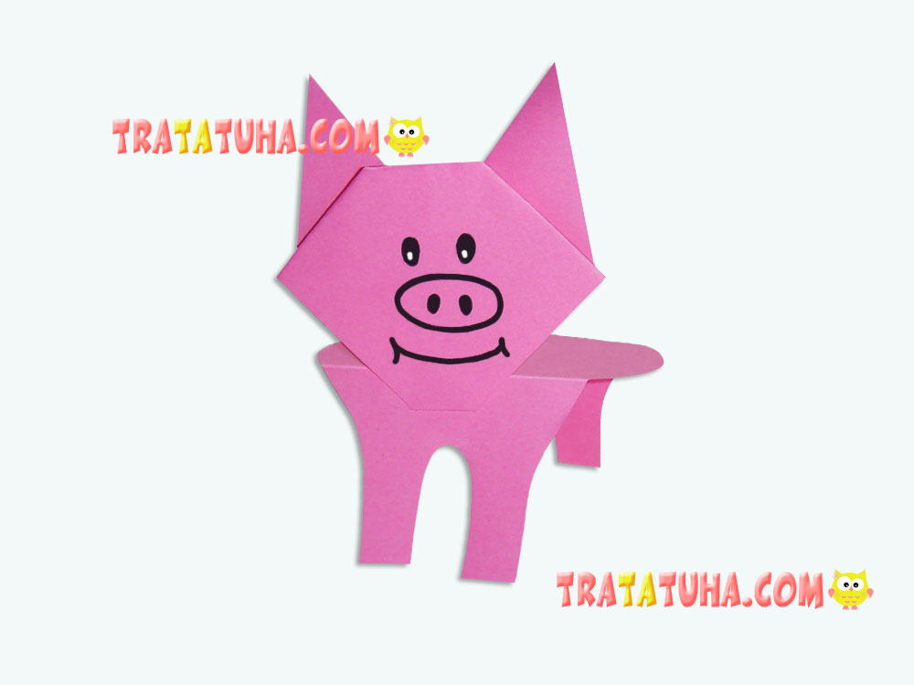 Origami Pig Face