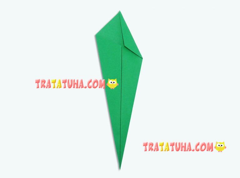 Origami tulip for kids: step-by-step instruction
