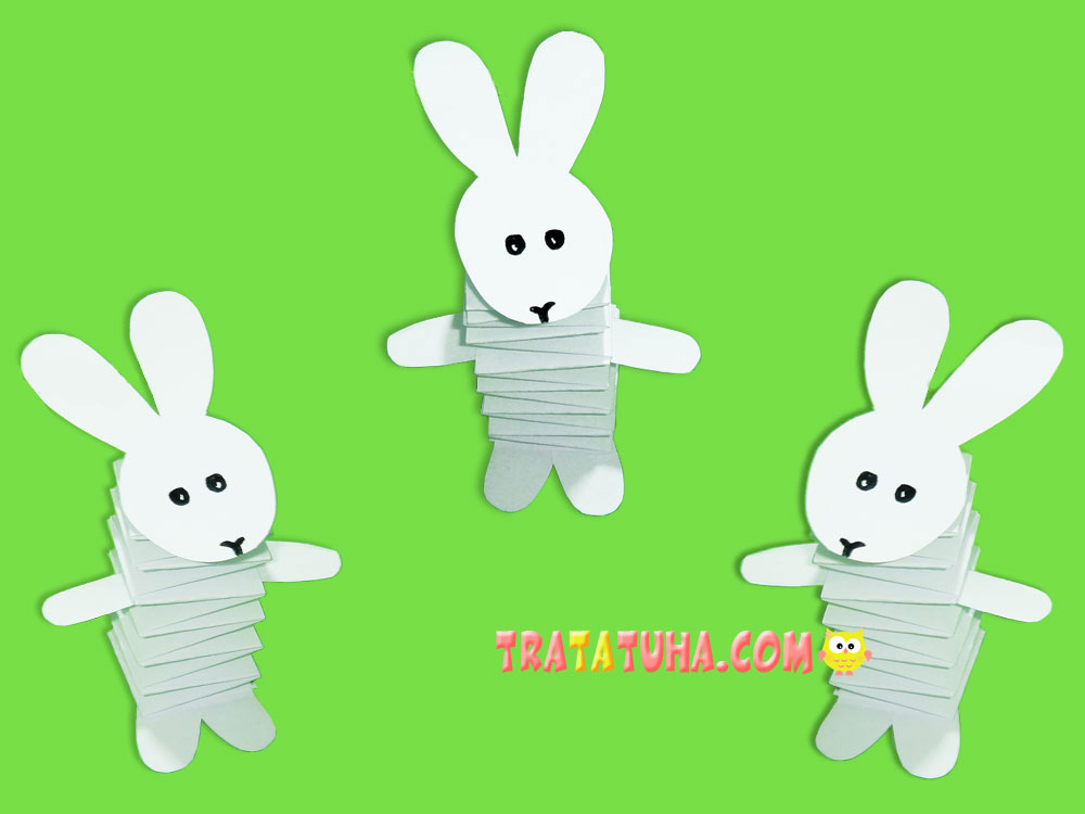 accordion paper bunny