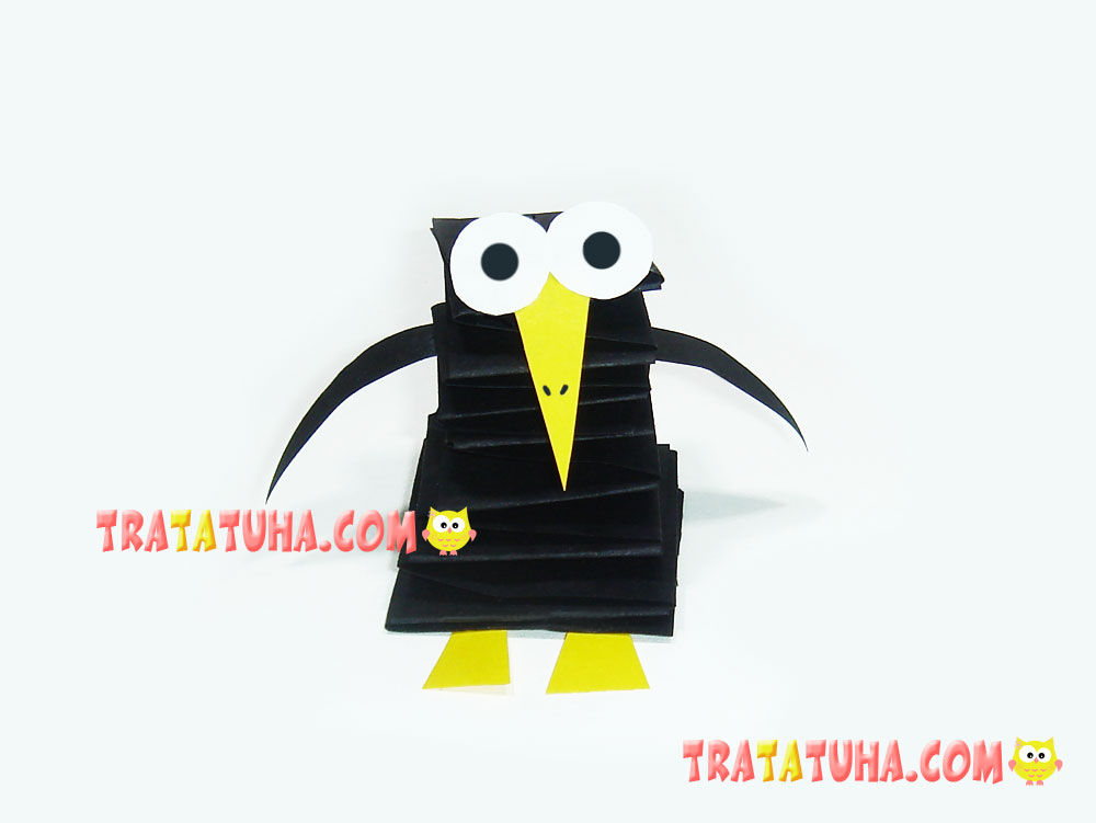 Accordion Paper Crow Craft