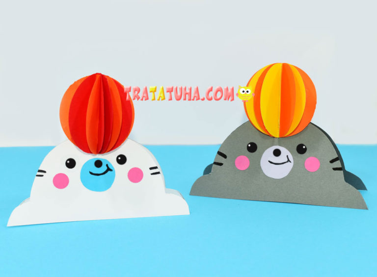 Seal Paper Craft — Easy Way Step by Step