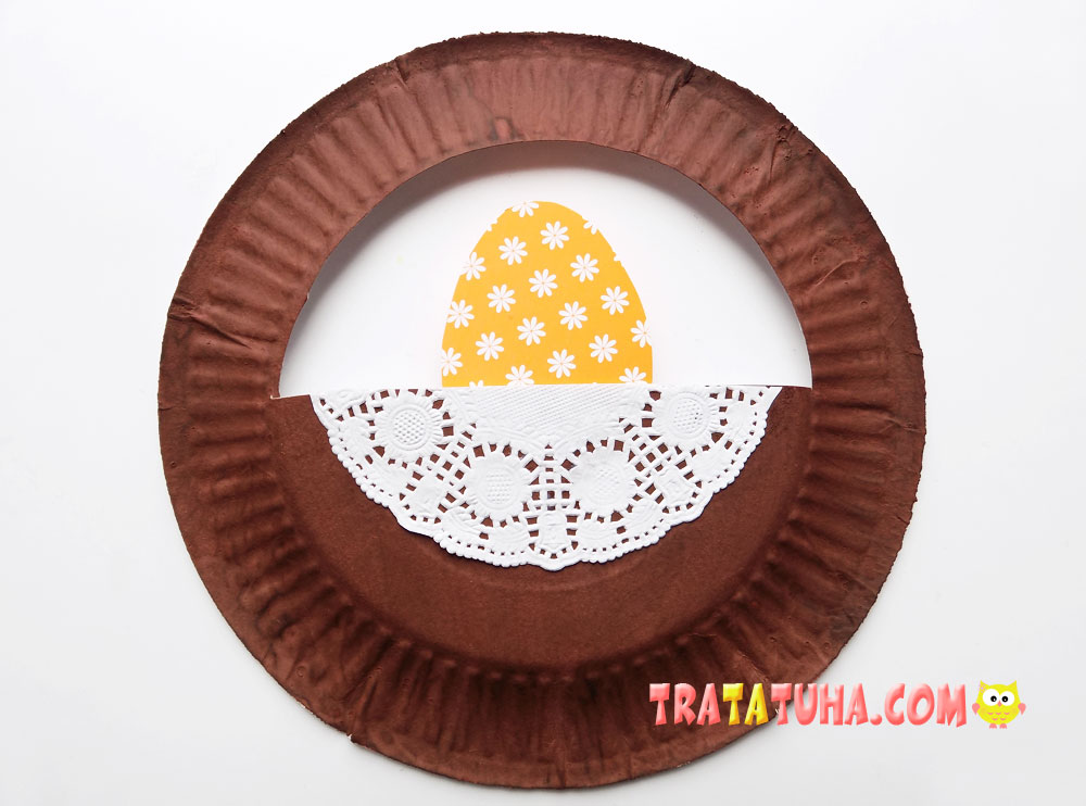 Easter Basket Made of Paper Plate