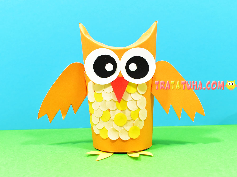 Cardboard Tube Owl Craft