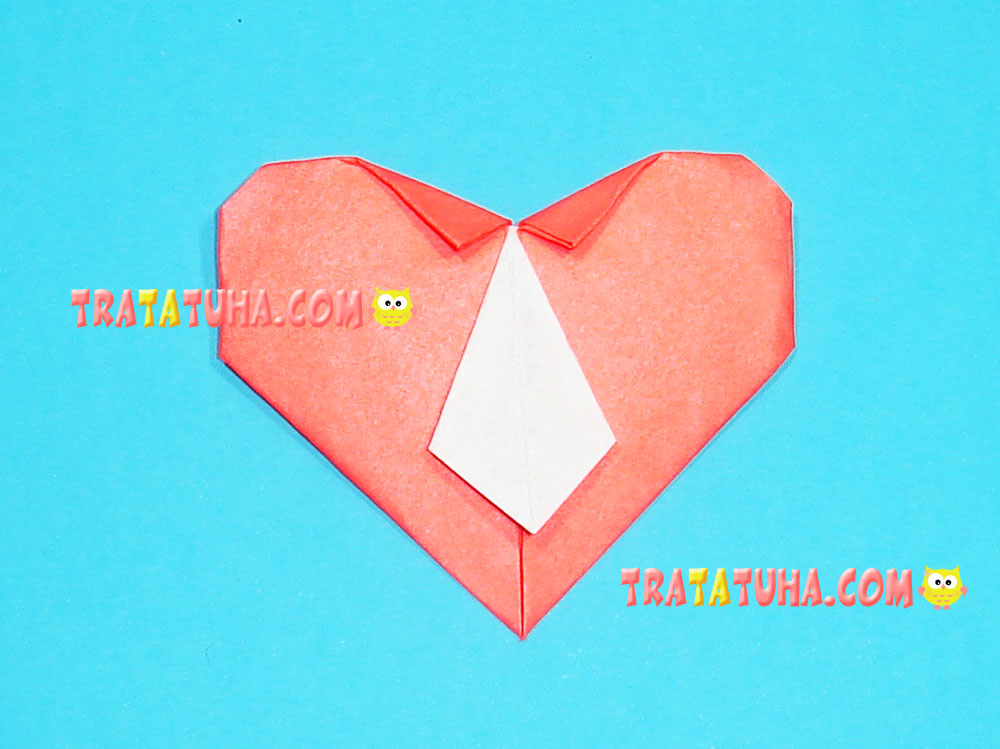 Origami Heart With Tie