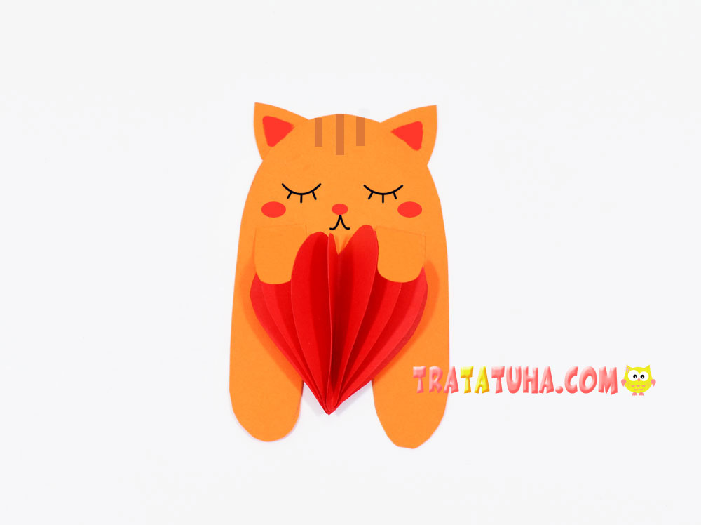 Valentine Day Cat Craft