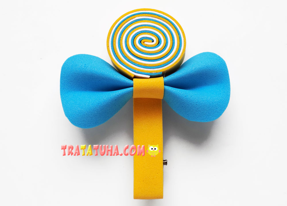 Foam Lollipop Hair Clip Craft