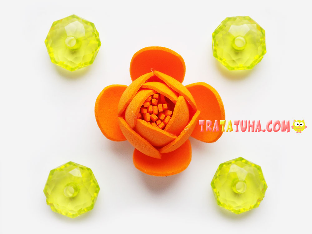 How to make a small flower from foam