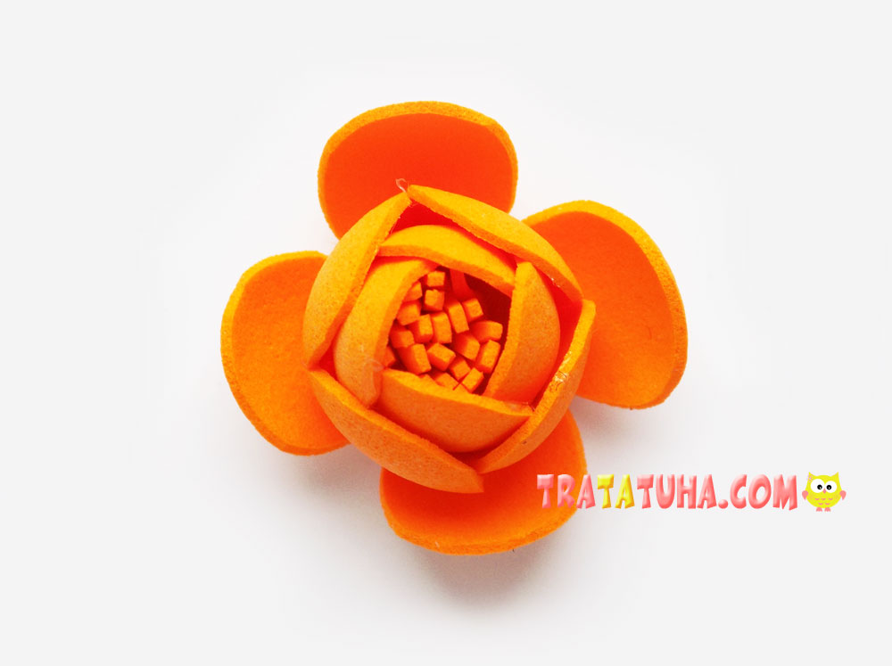 How to Make a Small Flower from Foam