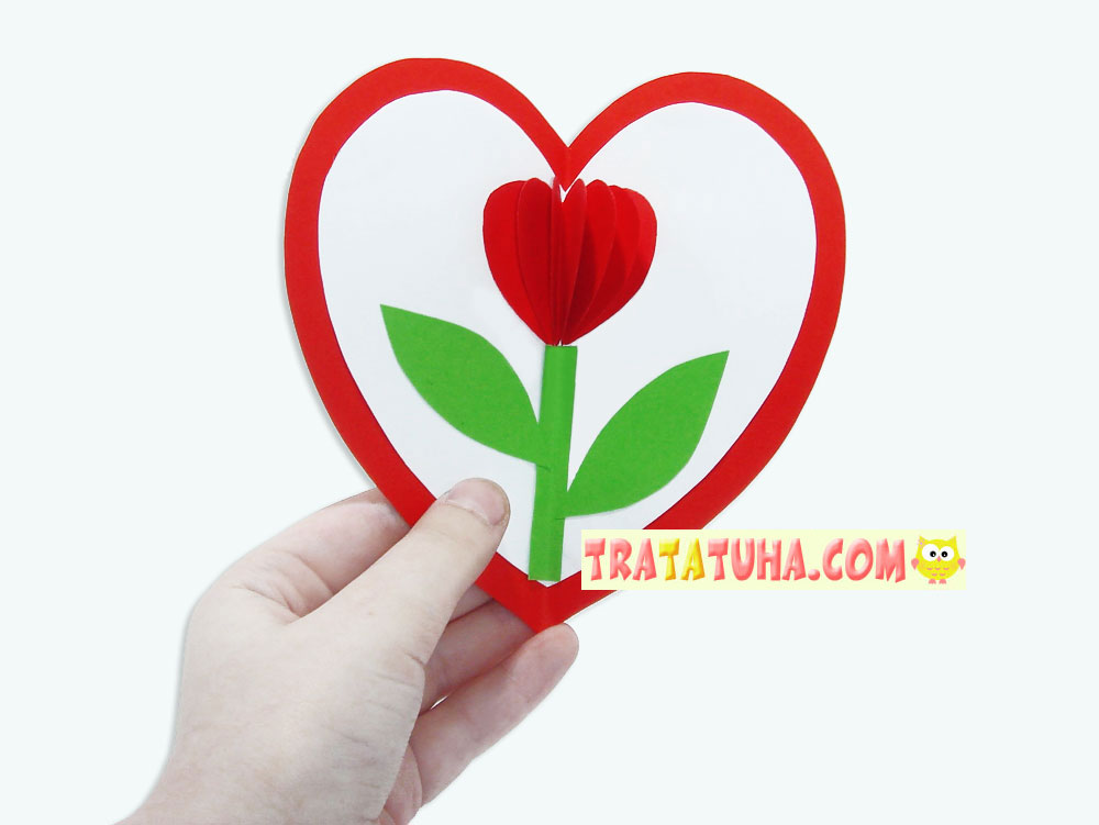 Valentine Card with Tulip