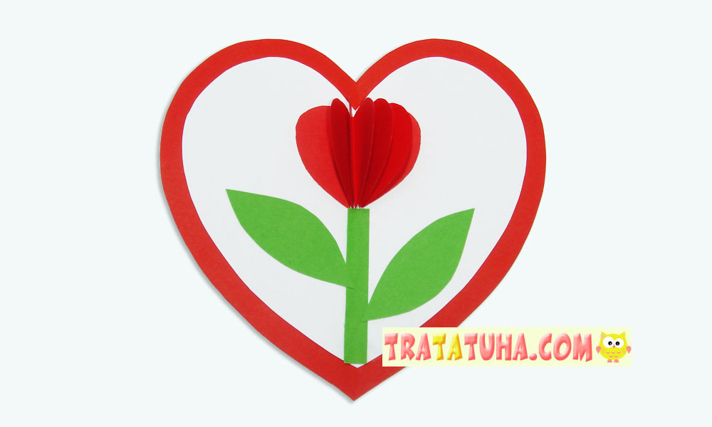 Valentine Card with Tulip