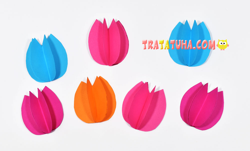 Basket of Tulips Paper Craft