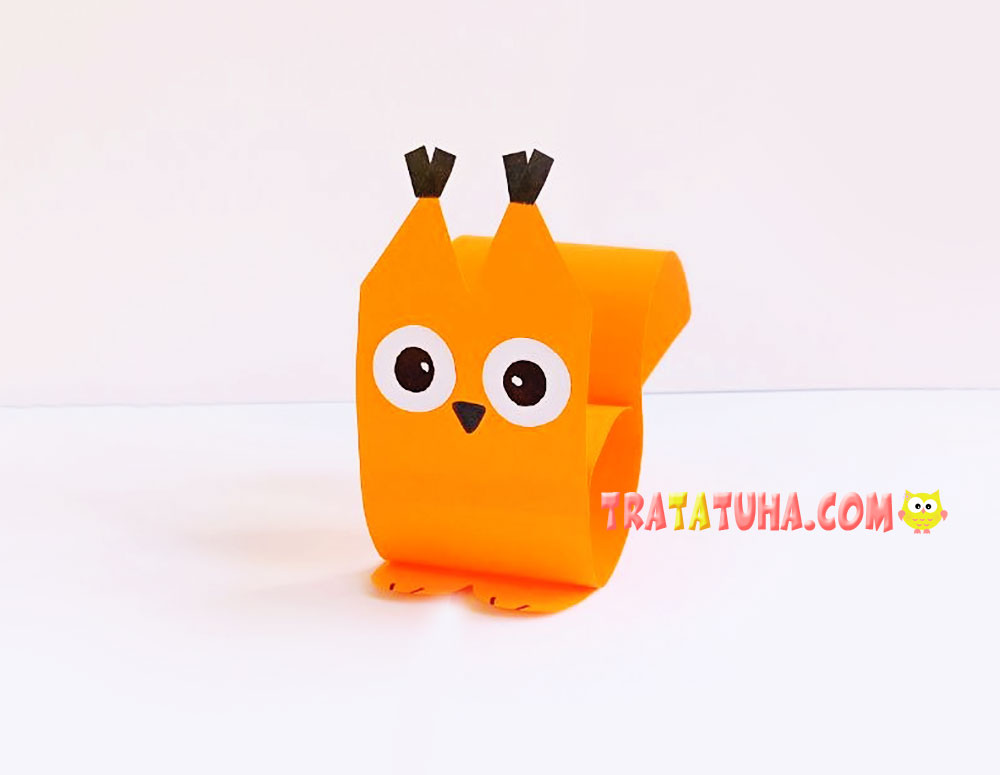 Colored Paper Squirrel Craft