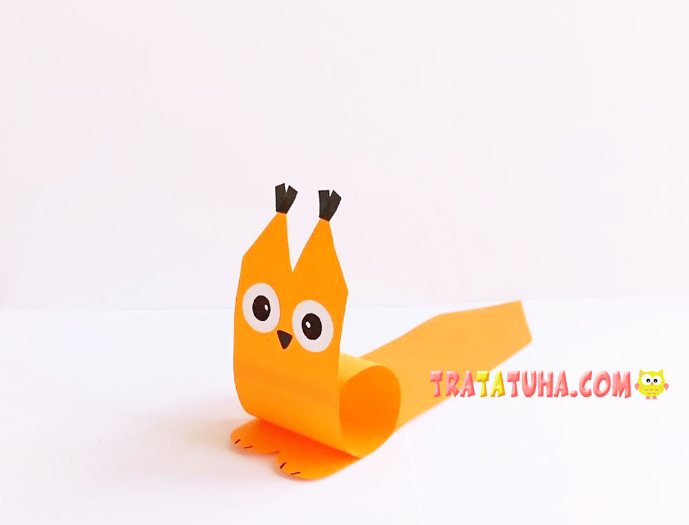 Colored Paper Squirrel Craft