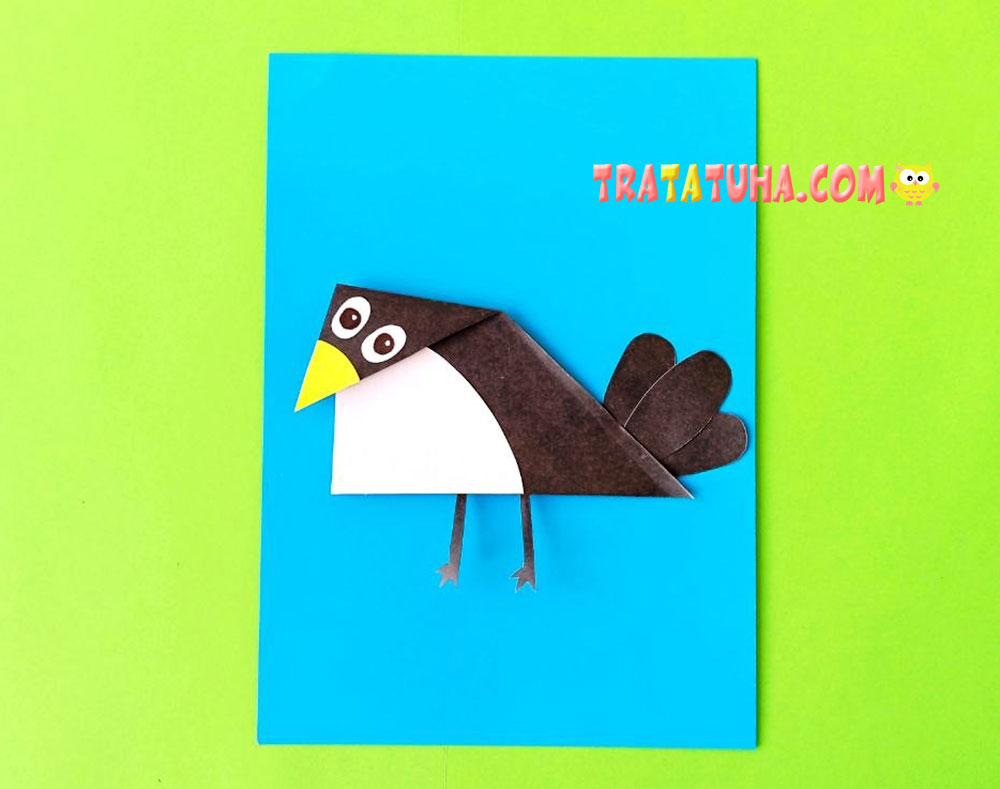 Magpie Craft from Paper and Clay
