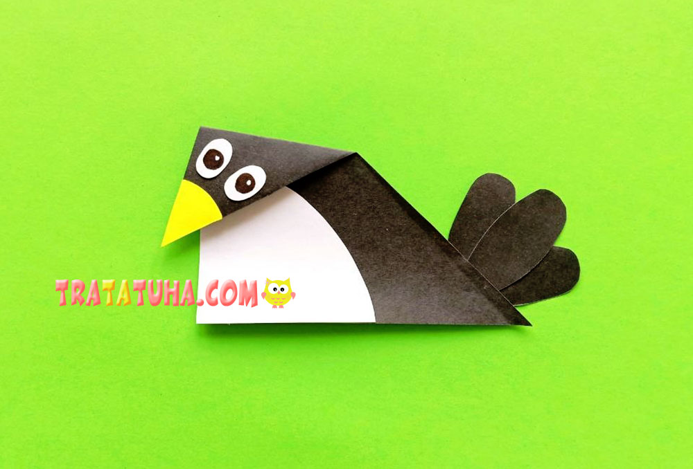 Magpie Craft from Paper and Clay