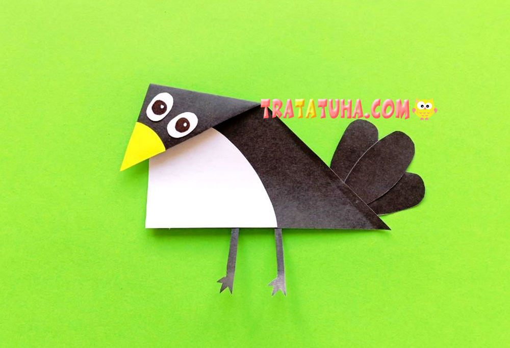 Magpie Craft from Paper and Clay
