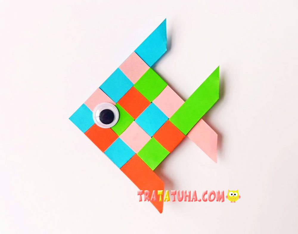 Woven Fish Craft from Colored Paper