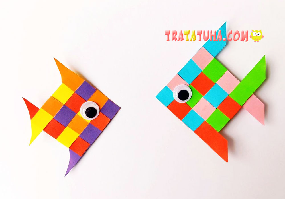 Woven Fish Craft from Colored Paper