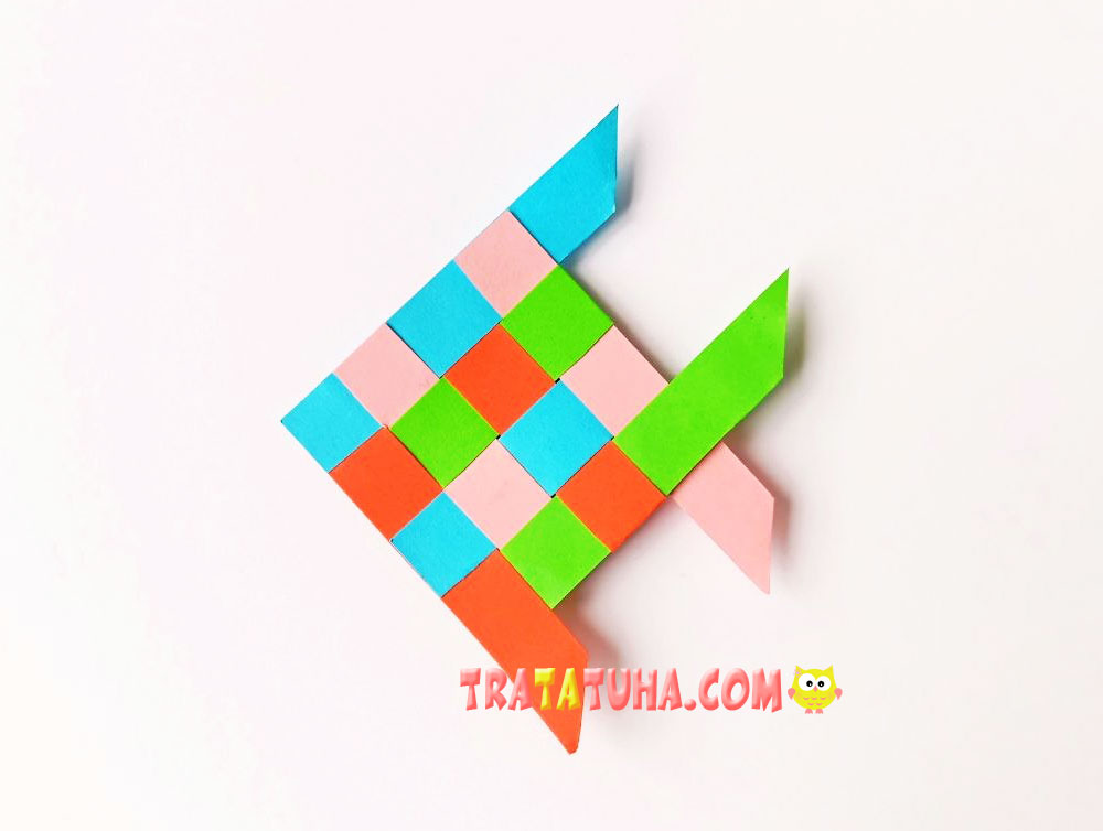 Woven Fish Craft from Colored Paper