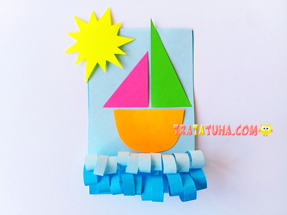 Sailboat on the Waves Paper Craft