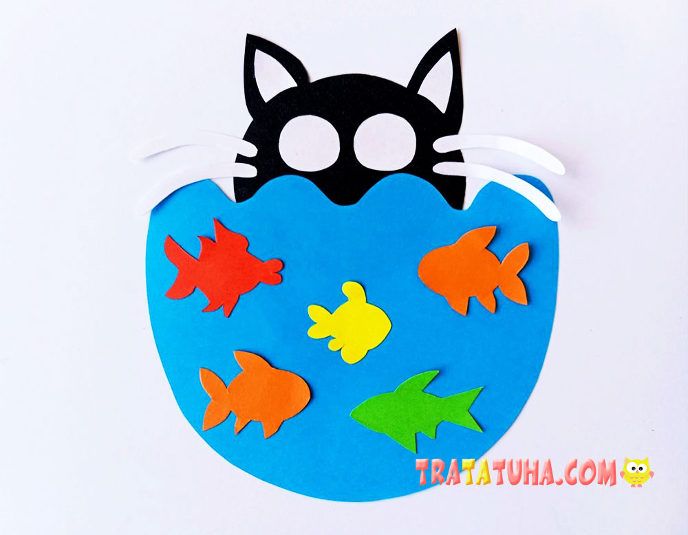 Moving Cat with an Aquarium Paper Craft