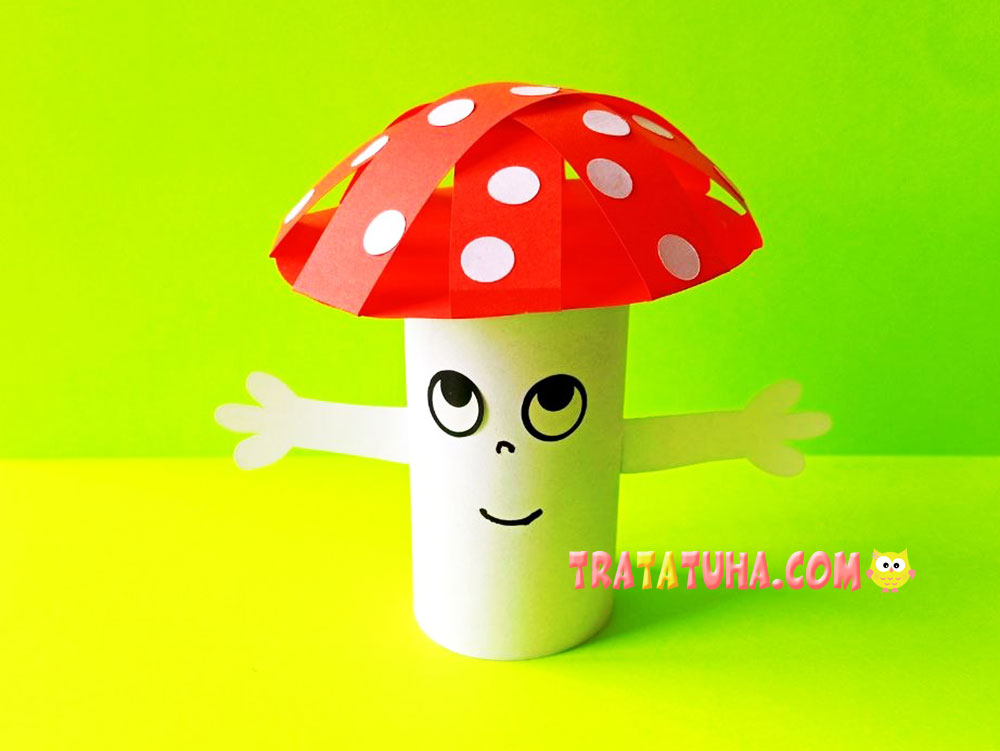 Toilet Paper Roll Fly Agaric Mushroom Craft
