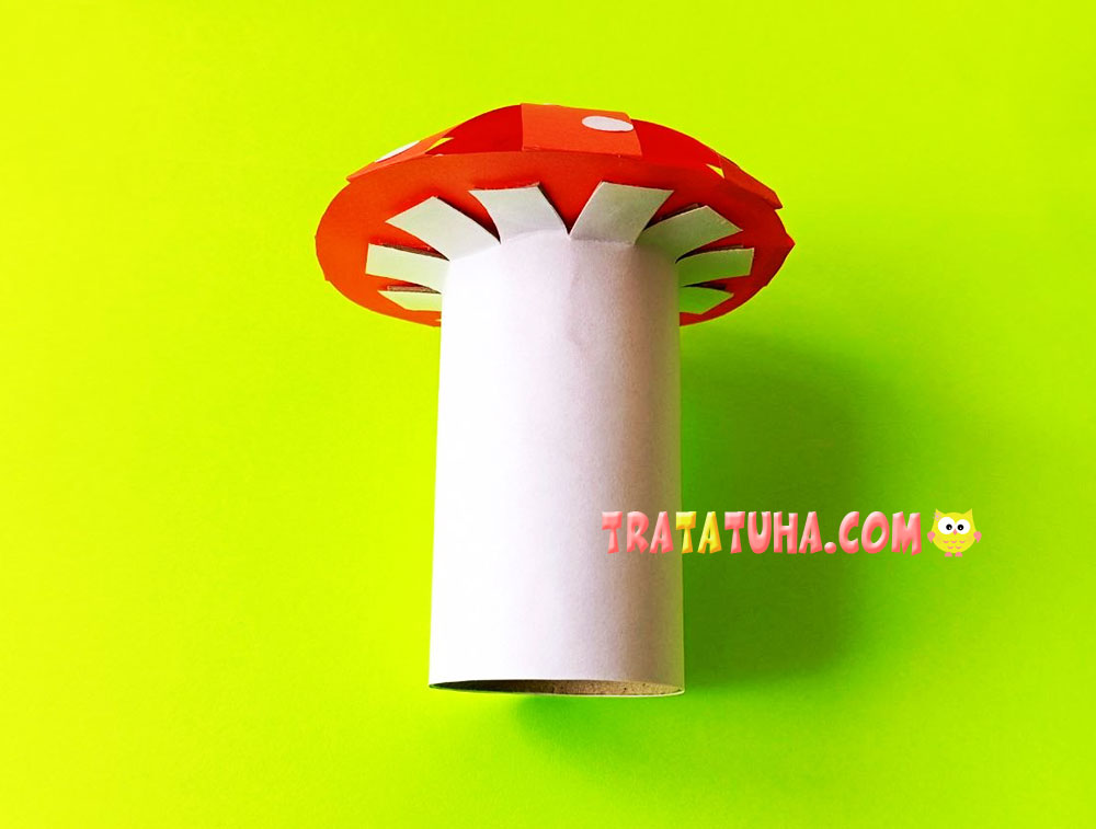 Toilet Paper Roll Fly Agaric Mushroom Craft