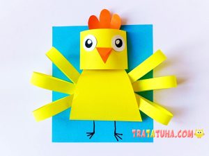 3D Chicken Paper Craft
