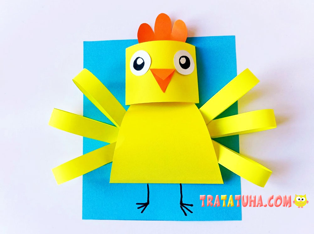 3D Chicken Paper Craft