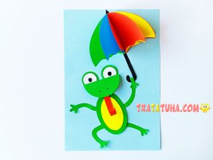 Frog with an Umbrella Craft