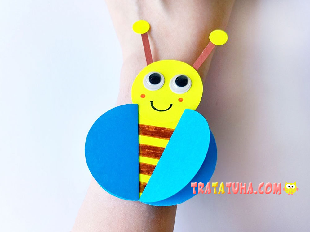 Paper Bee Bracelet Craft