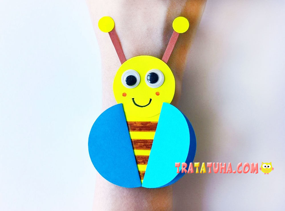 Paper Bee Bracelet Craft
